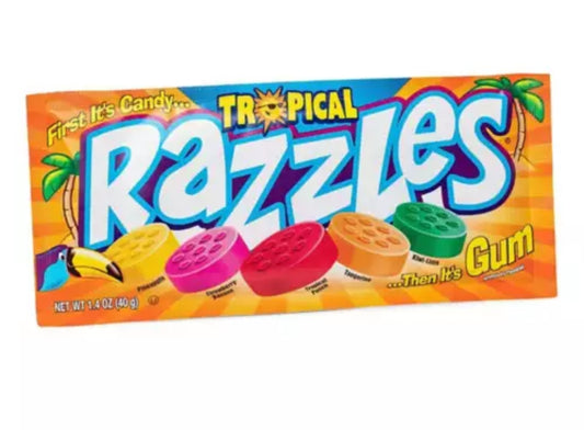 Razzles Gum Tropical Flavor